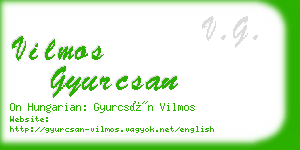 vilmos gyurcsan business card